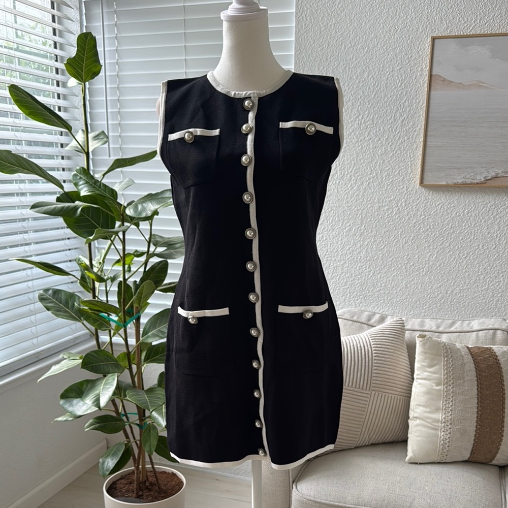 Classic Button Down Mini Dress - Picture 5 of 6